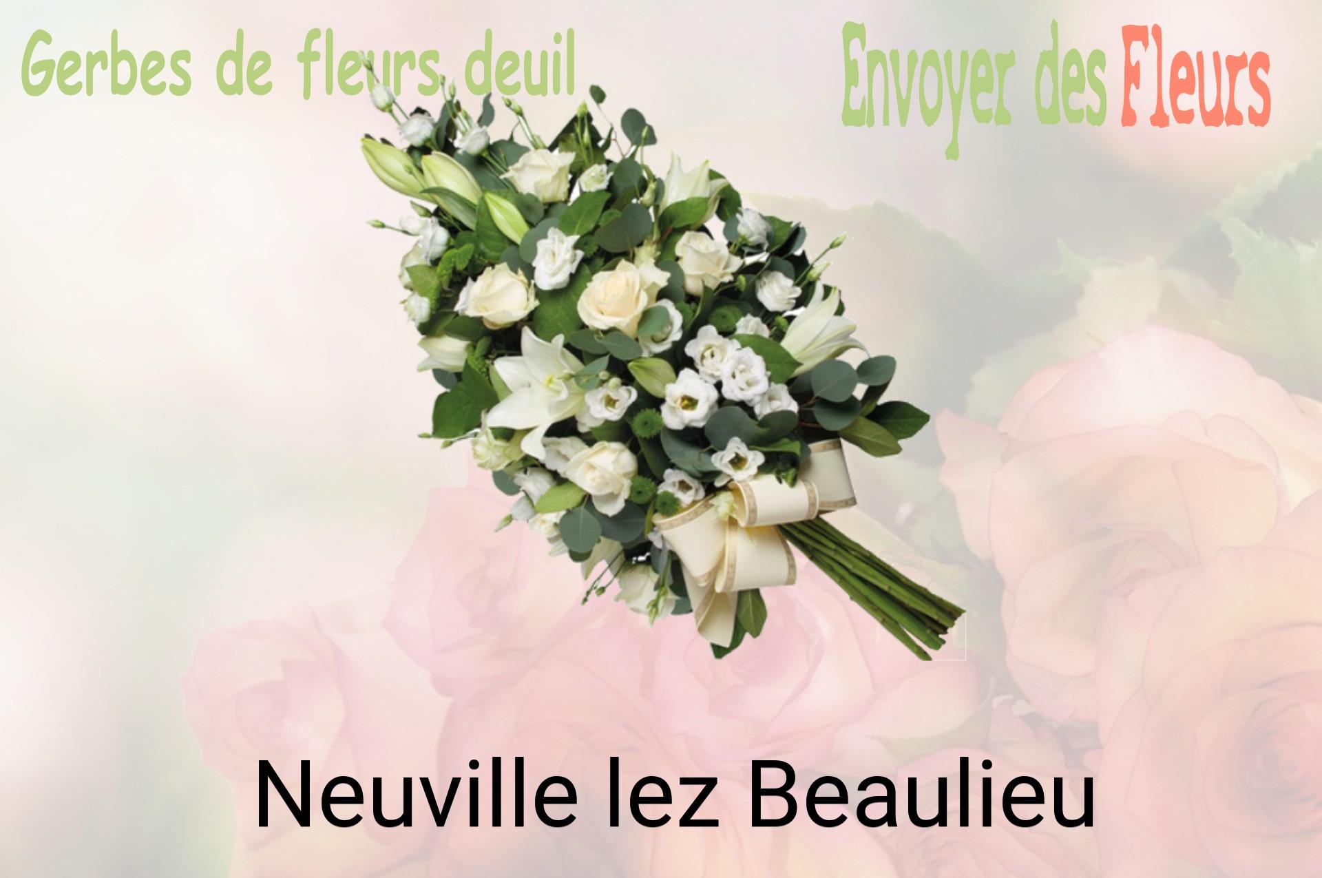 Gerbe de fleurs de deuil livrée à Neuville-lez-Beaulieu